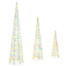 Brad de Crăciun cu 90 LED 3 pcs Alb cald 20 x 20 x 80 cm PET - WALTI WALTI