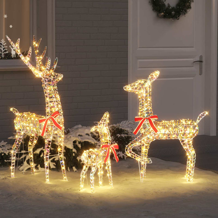 Familia Renilor cu 300 LED 3 pcs Alb cald 67 x 26 x 127 cm PET - WALTI WALTI
