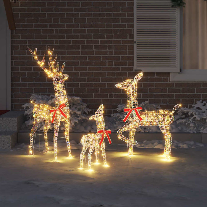 Familia Renilor cu 300 LED 3 pcs Alb cald 67 x 26 x 127 cm PET - WALTI WALTI