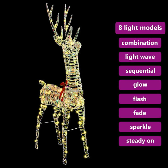 Ren 3D 140 LED-uri Alb cald 128 cm PET WALTI