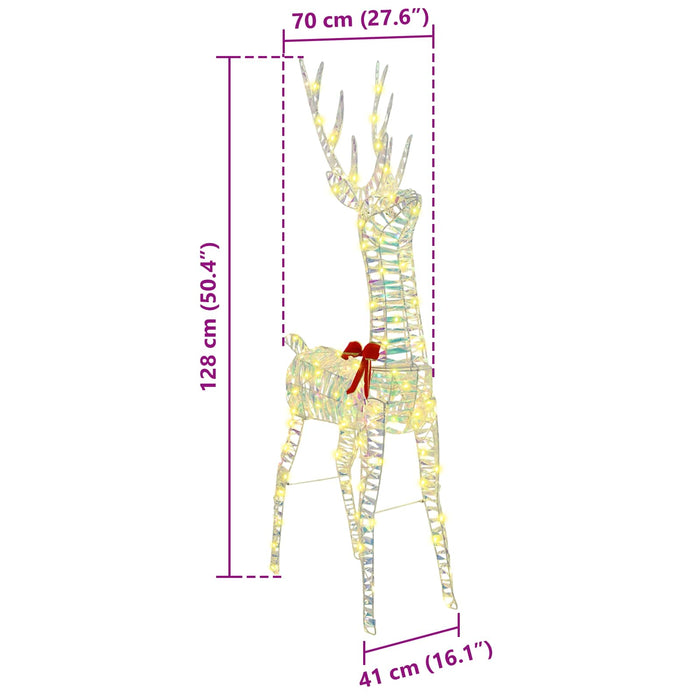 Ren 3D 140 LED-uri Alb cald 128 cm PET WALTI
