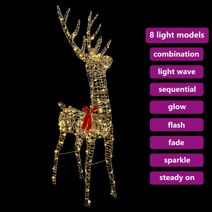 Ren 3D 140 LED-uri Alb cald 128 cm PET WALTI
