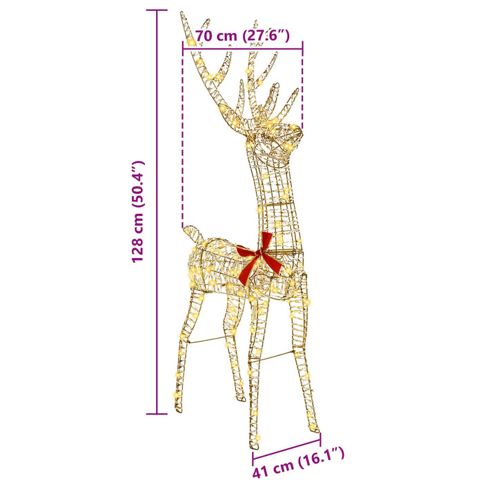Ren 3D 140 LED-uri Alb cald 128 cm PET WALTI