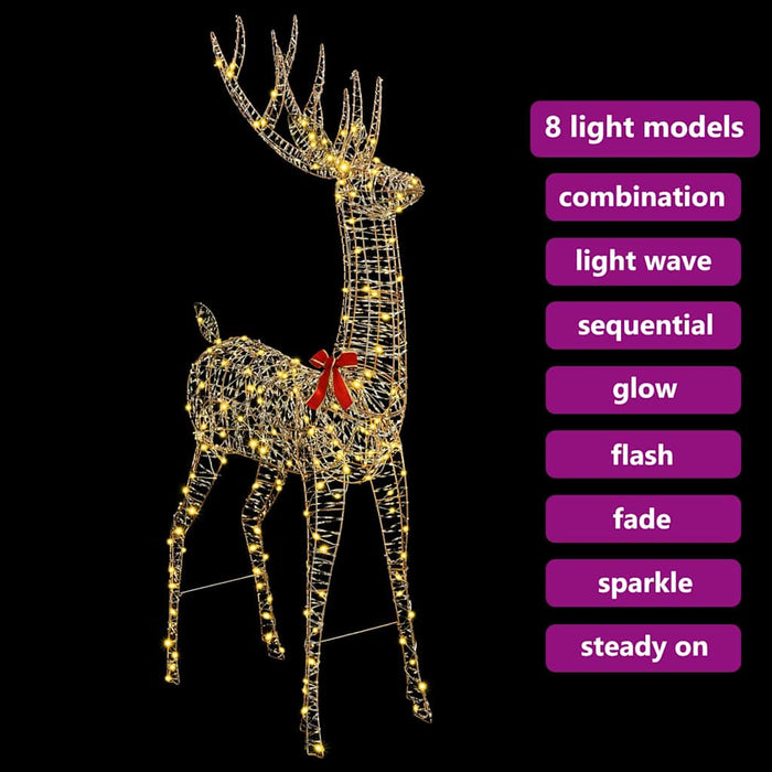 Ren 3D 250 LED-uri Alb cald 96 x 40 x 180 cm PET WALTI