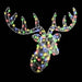 Cap de ren cu 140 LED colorat 68 x 36,5 x 62,5 cm Acril - WALTI WALTI