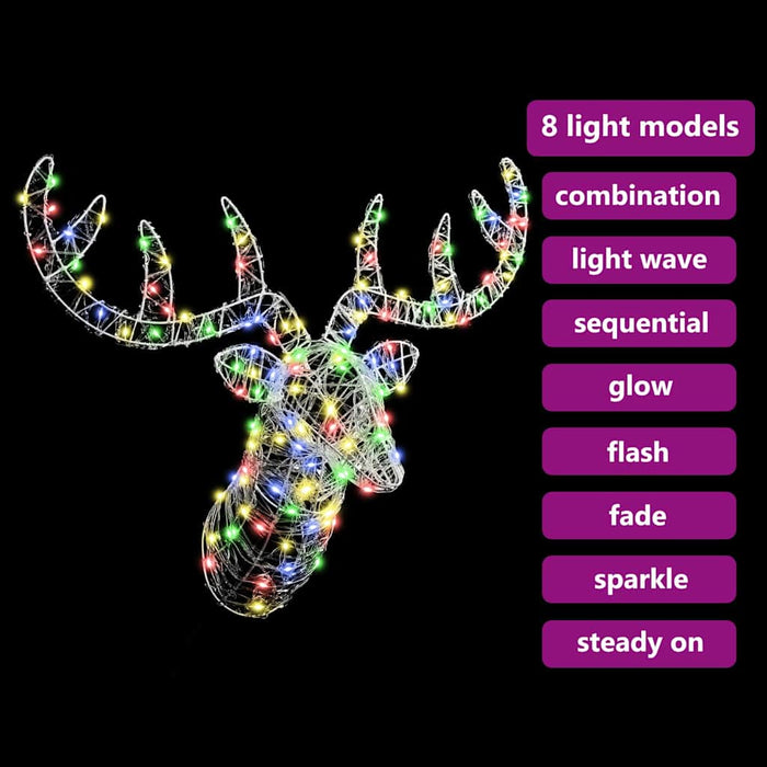 Cap de ren cu 140 LED colorat 68 x 36,5 x 62,5 cm Acril - WALTI WALTI