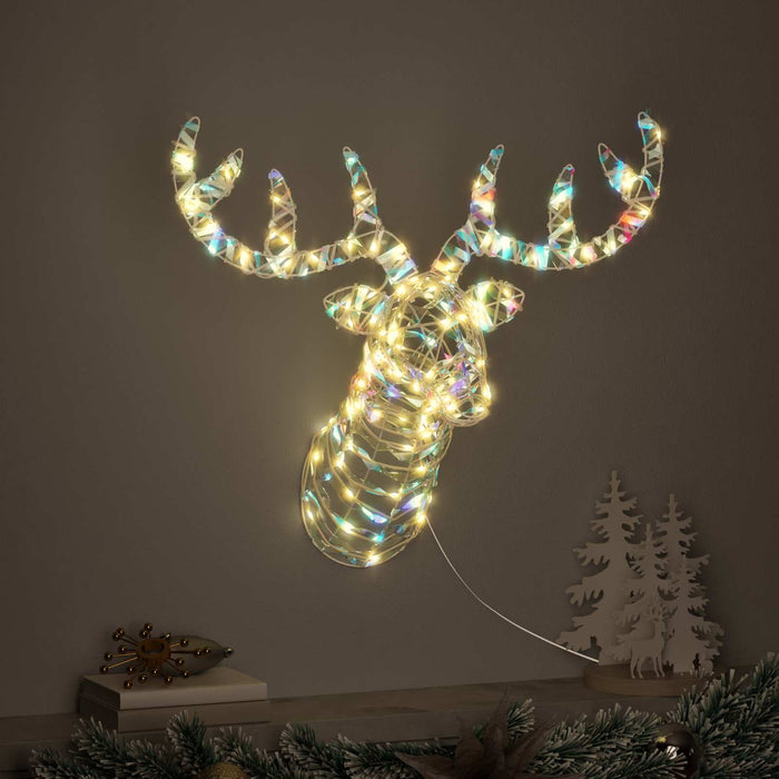 Sanie cu ren cu 140 LED Alb cald 68 x 36.5 x 62.5 cm PET - WALTI WALTI