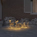 Sanie cu ren cu 160 LED Alb cald 53 x 28 x 33 cm Ratan - WALTI WALTI