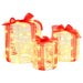 Decorație cutie de cadou 3 pcs Alb cald 20 x 20 x 21 cm Acril - WALTI WALTI