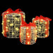 Decorație cutie de cadou 3 pcs Alb cald 20 x 20 x 21 cm Acril - WALTI WALTI