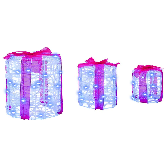 Decorație cutie de cadou 3 pcs albastru 20 x 20 x 21 cm Acril WALTI
