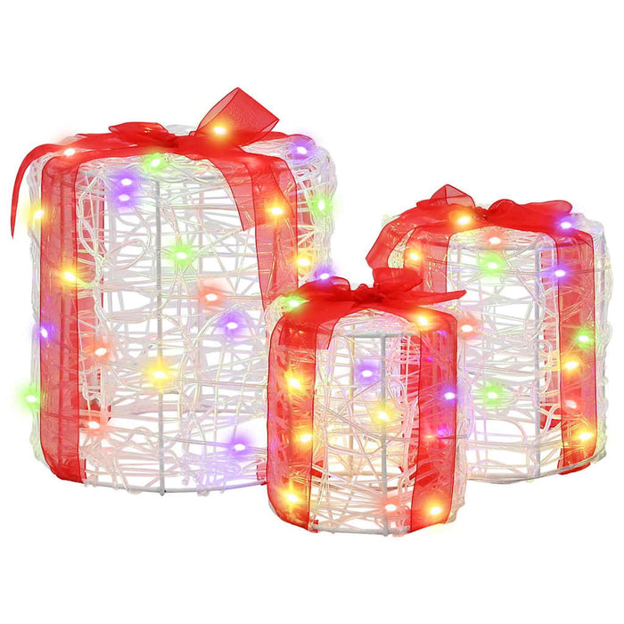 Decorație cutie de cadou 3 pcs colorat 20 x 20 x 21 cm Acril - WALTI WALTI