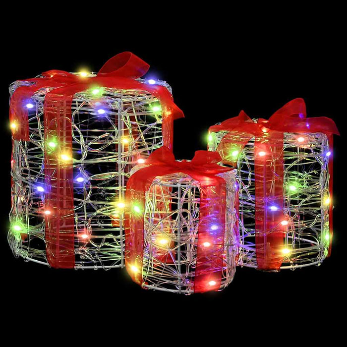 Decorație cutie de cadou 3 pcs colorat 20 x 20 x 21 cm Acril - WALTI WALTI