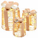 Decorațiune Cutie Cadou 3 pcs Alb cald 20 x 20 x 20 cm PET - WALTI WALTI