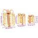 Decorațiune Cutie Cadou 3 pcs Alb cald 20 x 20 x 20 cm PET - WALTI WALTI