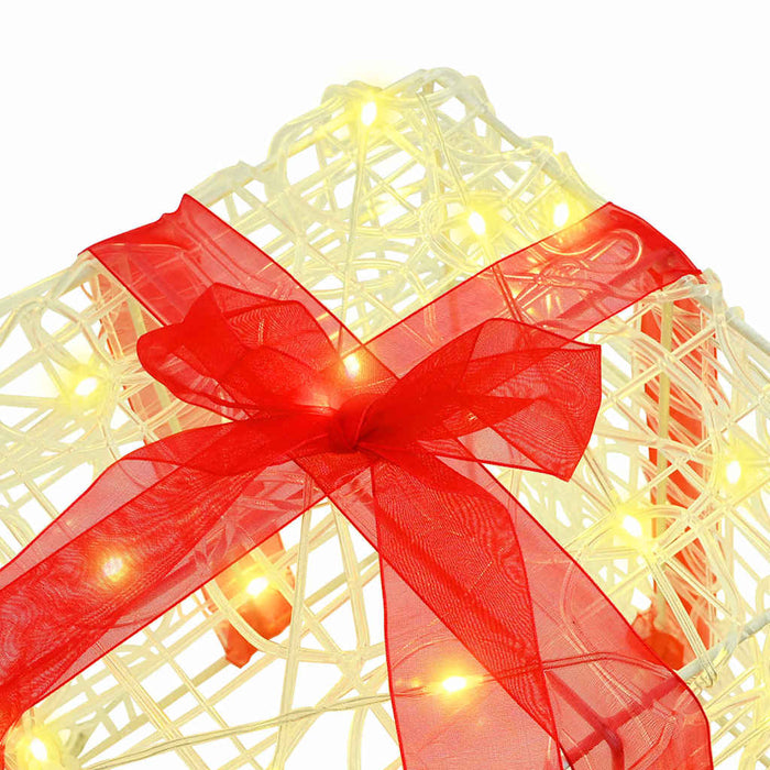 Cutie cadou cu 60 LED 3 pcs Alb cald 20 x 20 x 20 cm Acril - WALTI WALTI