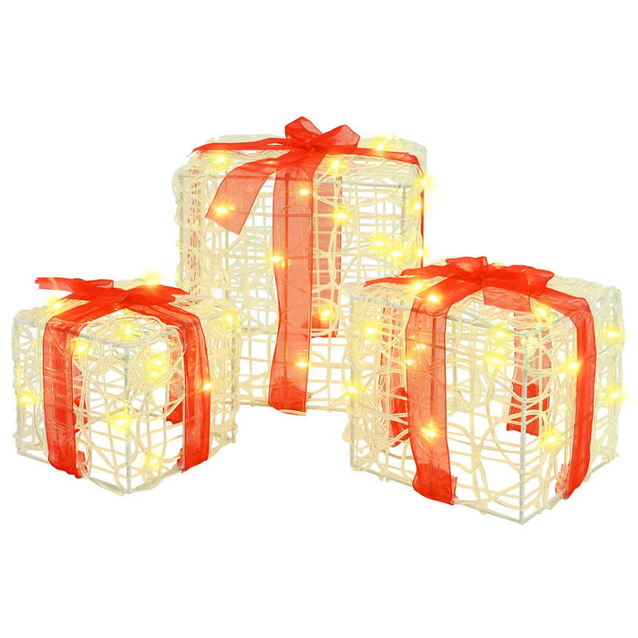 Cutie cadou cu 60 LED 3 pcs Alb cald 20 x 20 x 20 cm Acril - WALTI WALTI