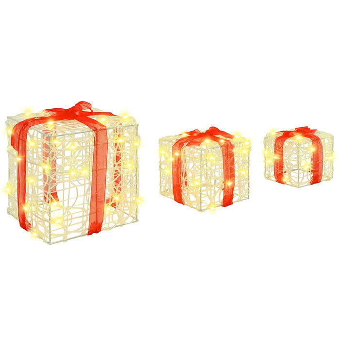 Cutie cadou cu 60 LED 3 pcs Alb cald 20 x 20 x 20 cm Acril - WALTI WALTI