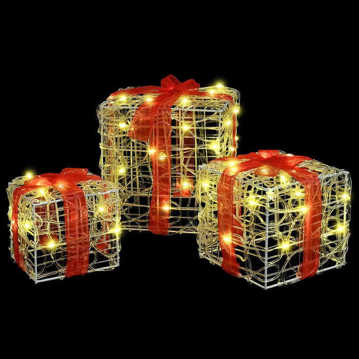 Cutie cadou cu 60 LED 3 pcs Alb cald 20 x 20 x 20 cm Acril - WALTI WALTI