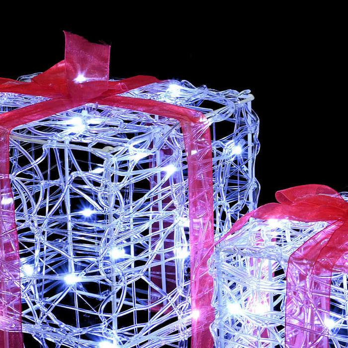 Cutie cadou cu 60 LED 3 pcs Alb rece 20 x 20 x 20 cm Acril - WALTI WALTI