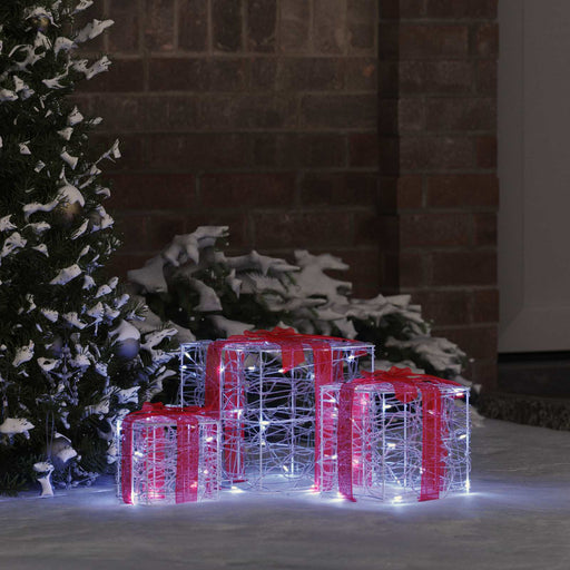 Cutie cadou cu 60 LED 3 pcs Alb rece 20 x 20 x 20 cm Acril - WALTI WALTI