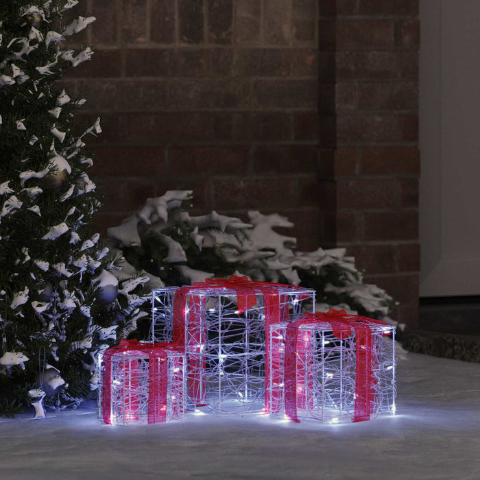 Cutie cadou cu 60 LED 3 pcs Alb rece 20 x 20 x 20 cm Acril - WALTI WALTI