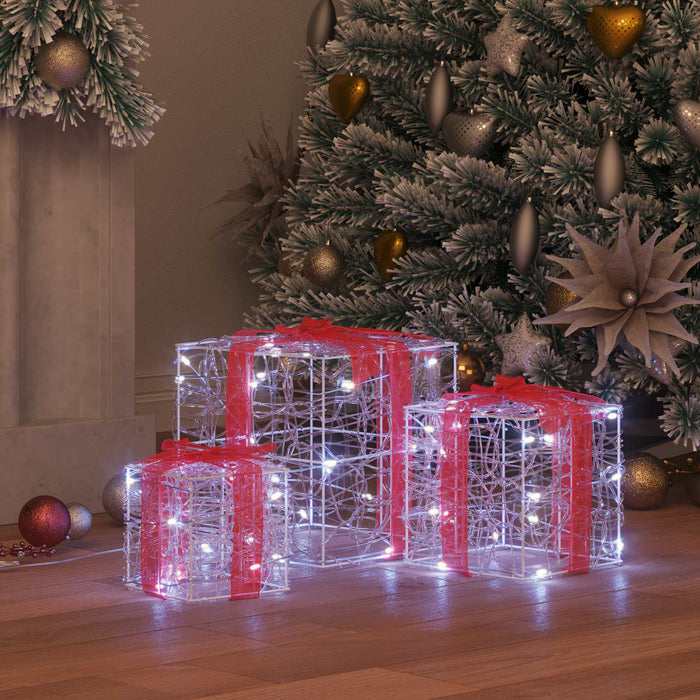 Cutie cadou cu 60 LED 3 pcs Alb rece 20 x 20 x 20 cm Acril - WALTI WALTI