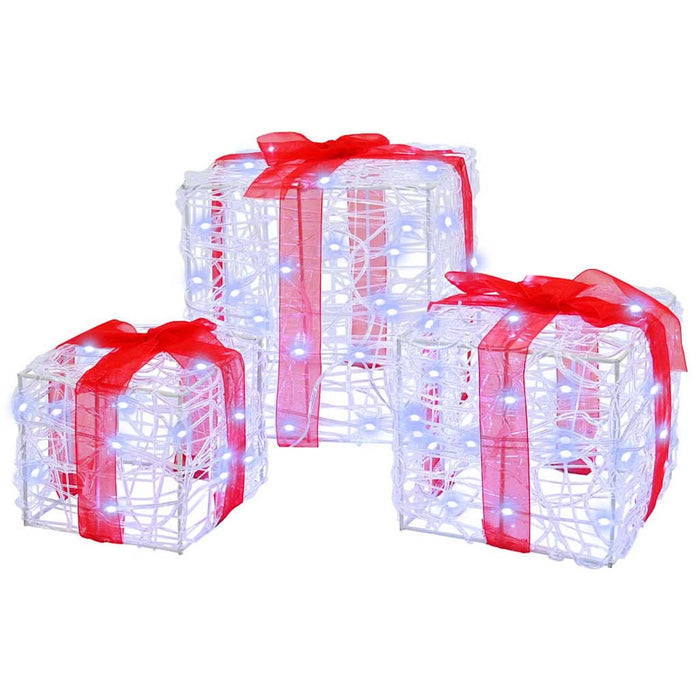 Cutie cadou cu 60 LED 3 pcs Alb rece 20 x 20 x 20 cm Acril - WALTI WALTI