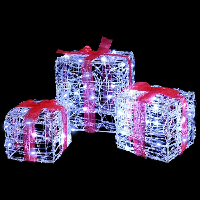 Cutie cadou cu 60 LED 3 pcs Alb rece 20 x 20 x 20 cm Acril - WALTI WALTI