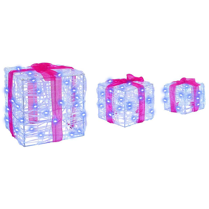 Cutie cadou cu 60 LED 3 pcs albastru 20 x 20 x 20 cm Acril - WALTI WALTI