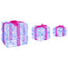 Cutie cadou cu 60 LED 3 pcs albastru 20 x 20 x 20 cm Acril - WALTI WALTI