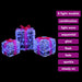 Cutie cadou cu 60 LED 3 pcs albastru 20 x 20 x 20 cm Acril - WALTI WALTI