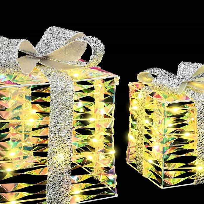 Cutie cadou cu 60 LED 3 pcs Alb cald 20 x 20 x 20 cm PET - WALTI WALTI