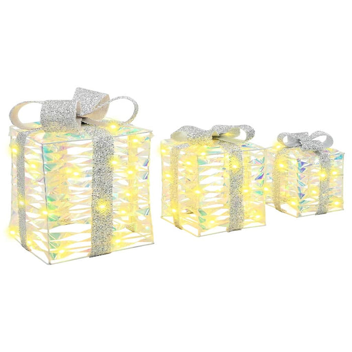 Cutie cadou cu 60 LED 3 pcs Alb cald 20 x 20 x 20 cm PET - WALTI WALTI
