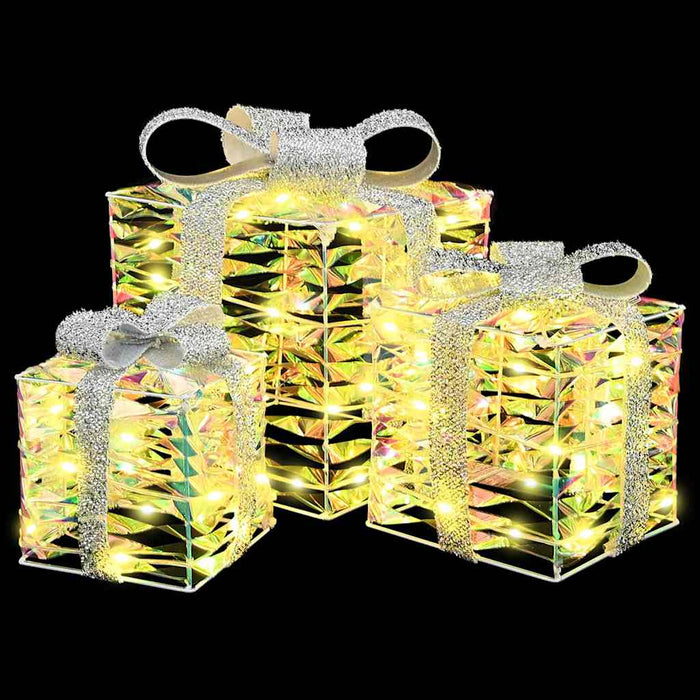 Cutie cadou cu 60 LED 3 pcs Alb cald 20 x 20 x 20 cm PET - WALTI WALTI