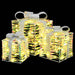 Cutie cadou cu 60 LED 3 pcs Alb cald 20 x 20 x 20 cm PET - WALTI WALTI