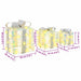 Cutie cadou cu 60 LED 3 pcs Alb cald 20 x 20 x 20 cm PET - WALTI WALTI