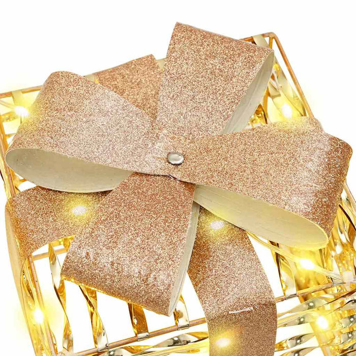 Cutie cadou cu 60 LED 3 pcs Alb cald 20 x 20 x 20 cm PET - WALTI WALTI