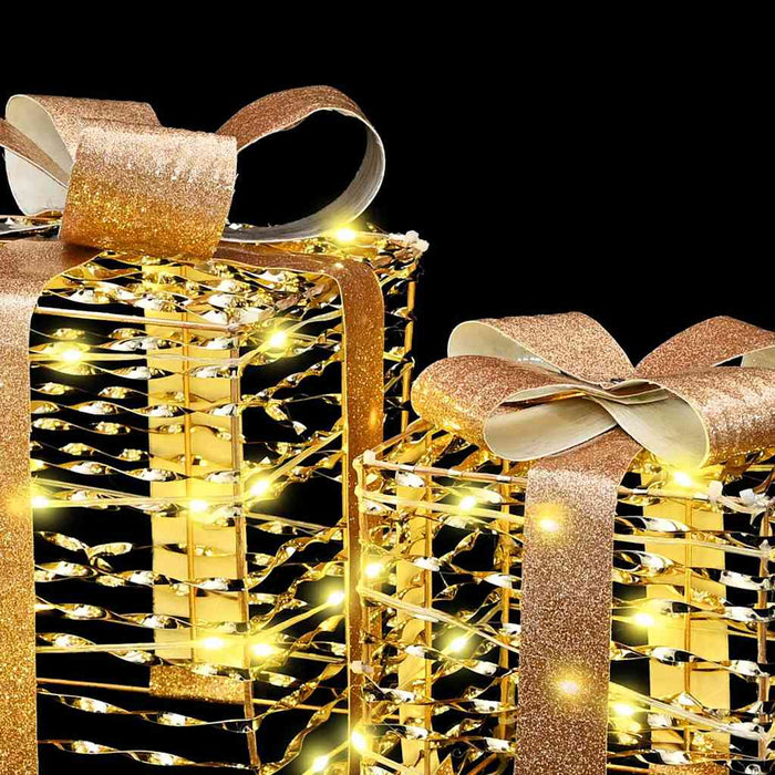 Cutie cadou cu 60 LED 3 pcs Alb cald 20 x 20 x 20 cm PET - WALTI WALTI