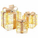 Cutie cadou cu 60 LED 3 pcs Alb cald 20 x 20 x 20 cm PET - WALTI WALTI