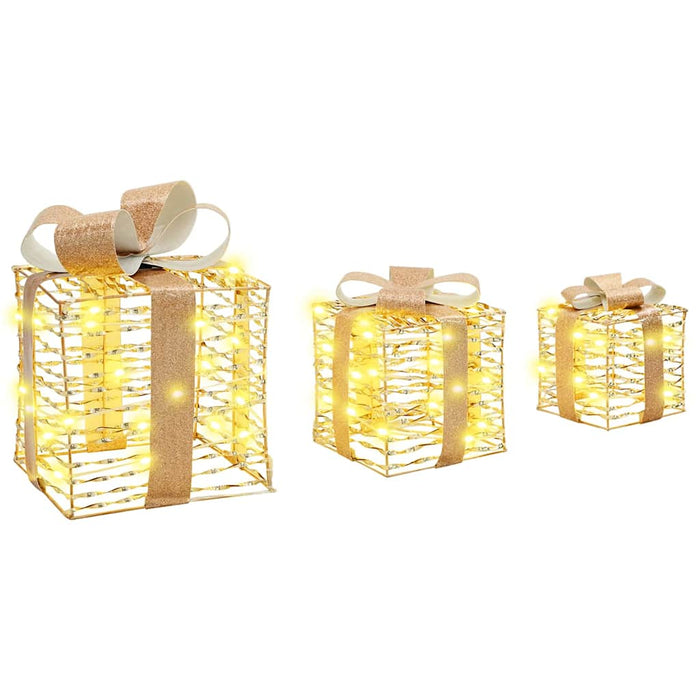 Cutie cadou cu 60 LED 3 pcs Alb cald 20 x 20 x 20 cm PET - WALTI WALTI