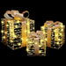 Cutie cadou cu 60 LED 3 pcs Alb cald 20 x 20 x 20 cm PET - WALTI WALTI