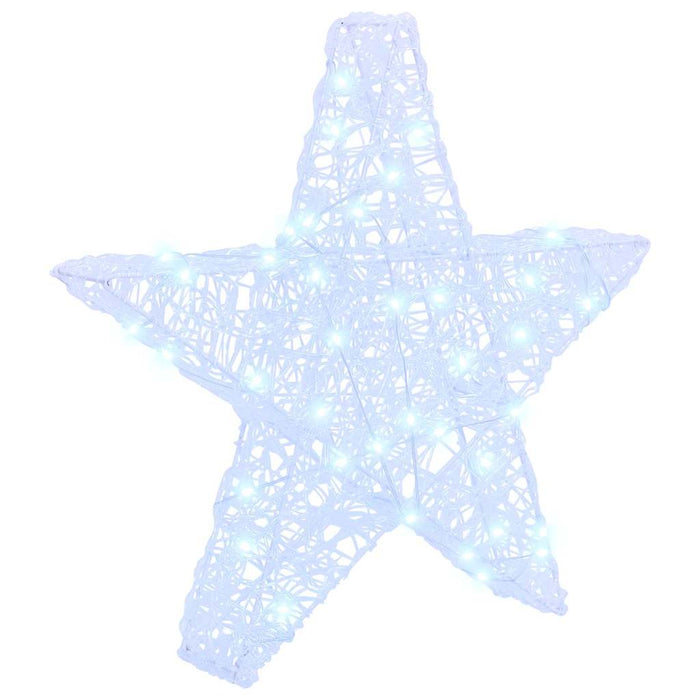 Stea 3D cu 50 LED Alb rece 55 x 53.5 x 10 cm Acril - WALTI WALTI