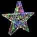 Stea 3D cu 50 LED Multicolour 55 x 53.5 x 10 cm Acril - WALTI WALTI