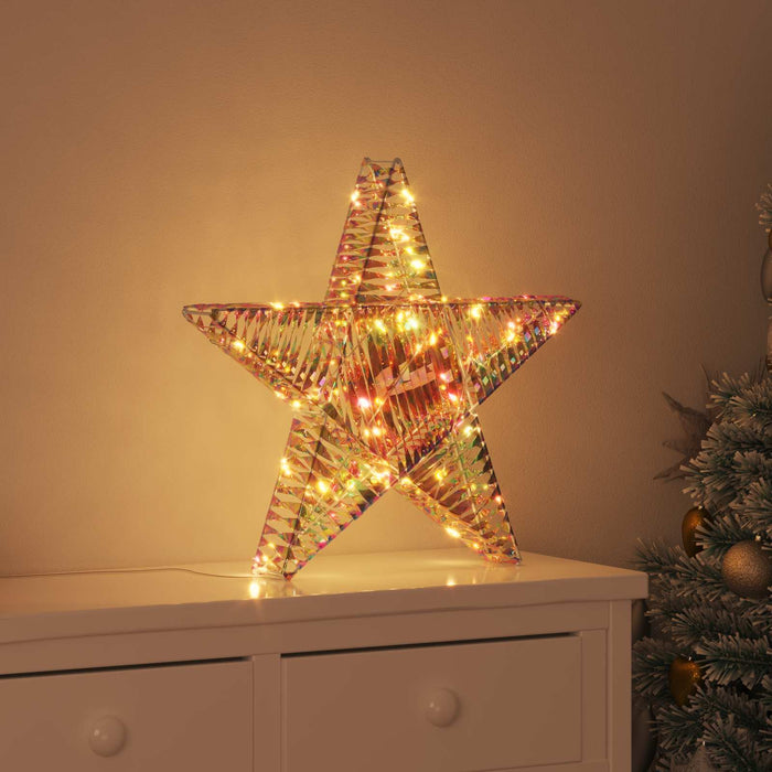 Stea 3D cu 50 LED Alb cald 55 x 52.5 x 9 cm PET - WALTI WALTI
