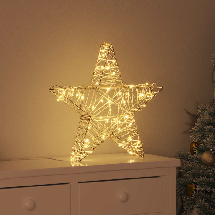 Stea 3D cu 50 LED Alb cald 55 x 52.5 x 9 cm Ratan - WALTI WALTI