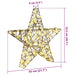 Stea 3D cu 50 LED Alb cald 55 x 52.5 x 9 cm Ratan - WALTI WALTI