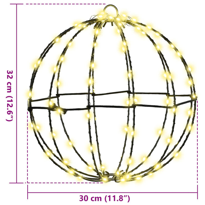 Bola cu 192 LED 2 pcs Alb cald 30 x 30 x 32 cm Metal - WALTI WALTI