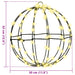 Bola cu 192 LED 2 pcs Alb cald 30 x 30 x 32 cm Metal - WALTI WALTI
