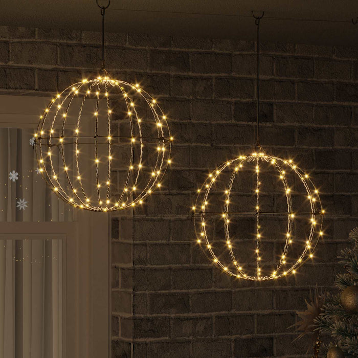 Bola 2 buc. 192 LED-uri Alb cald 40 x 40 x 43,5 cm Metal WALTI